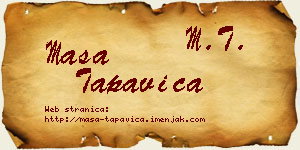 Maša Tapavica vizit kartica
